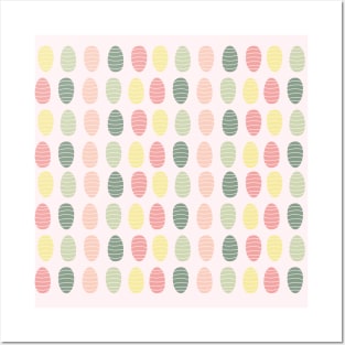 Easter Eggs in Pastel Colors Posters and Art